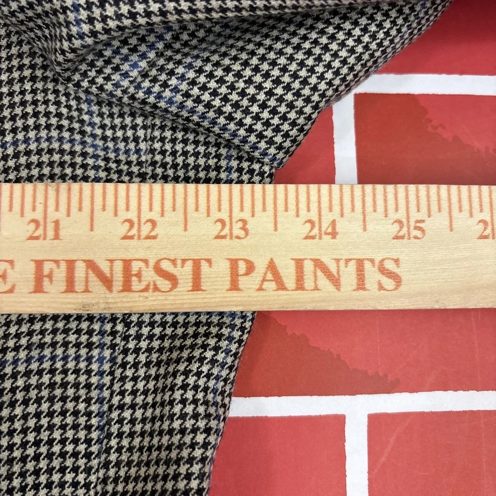 Brooks Brothers  Blazer Sport Coat Mens 44R Wool Houndstooth Tweed Made In Italy